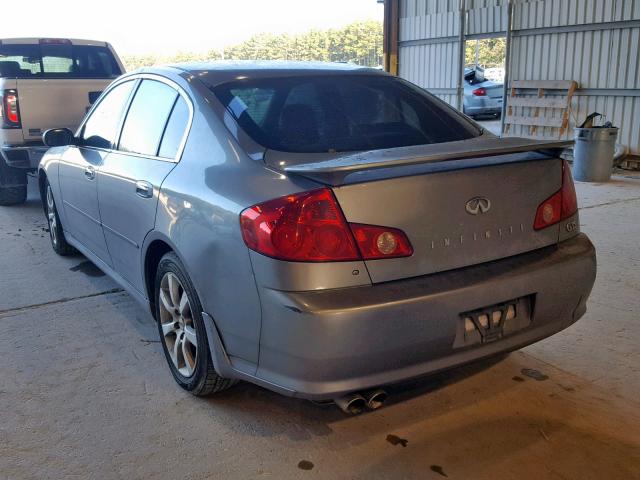 JNKCV51E46M500703 - 2006 INFINITI G35 GRAY photo 3