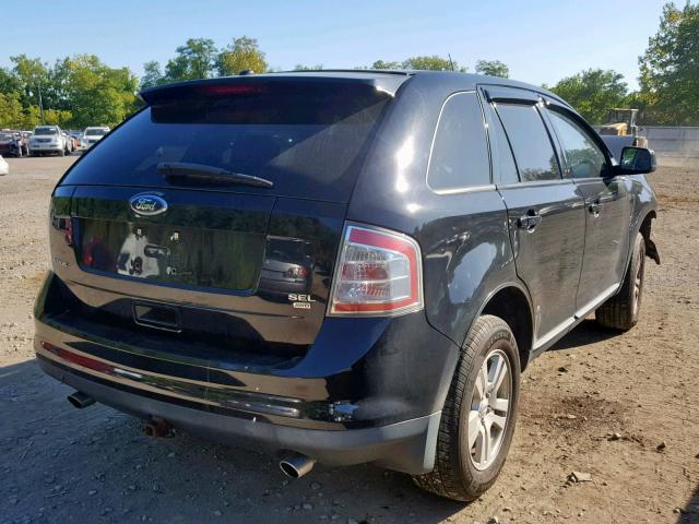 2FMDK48C18BB03421 - 2008 FORD EDGE SEL BLACK photo 4