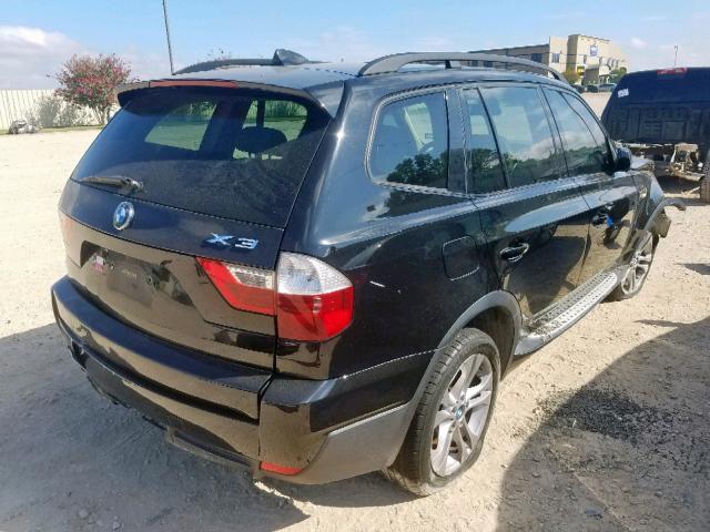 WBXPC93468WJ15447 - 2008 BMW X3 3.0SI BLACK photo 4