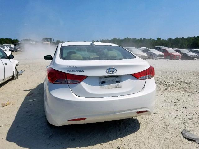 5NPDH4AE1CH069427 - 2012 HYUNDAI ELANTRA WHITE photo 9