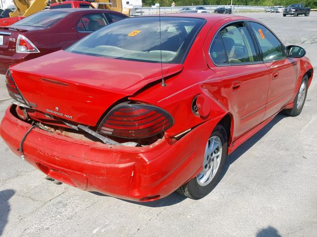 1G2NF52E64C141531 - 2004 PONTIAC GRAND AM S RED photo 4