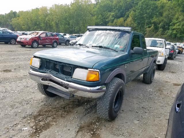 1FTDR15X4VTA68729 - 1997 FORD RANGER SUP GREEN photo 2