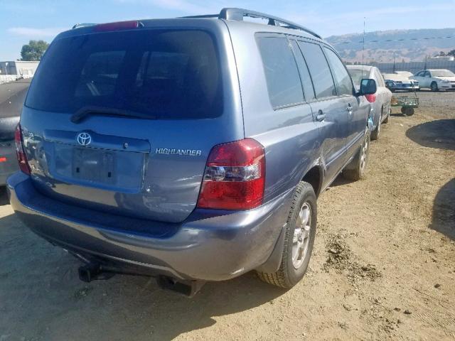 JTEEP21A150082439 - 2005 TOYOTA HIGHLANDER GRAY photo 4