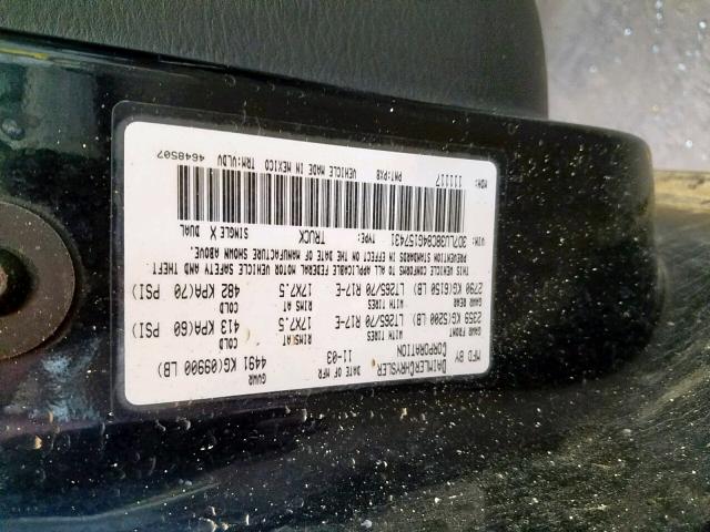 3D7LU38C84G157431 - 2004 DODGE RAM 3500 S BLACK photo 10