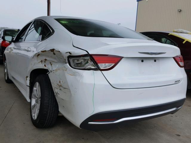 1C3CCCAB2FN657498 - 2015 CHRYSLER 200 LIMITE WHITE photo 3