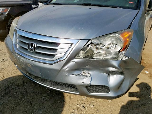 5FNRL38489B054944 - 2009 HONDA ODYSSEY EX BLUE photo 9