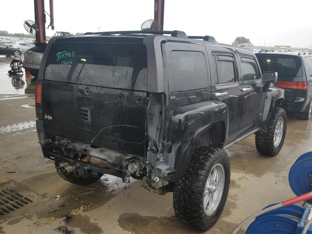 5GTEN13E588178397 - 2008 HUMMER H3 BLACK photo 4