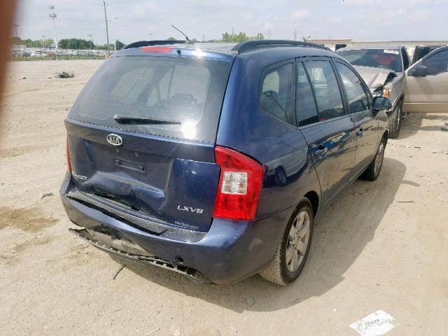 KNAFG526487169278 - 2008 KIA RONDO LX BLUE photo 4