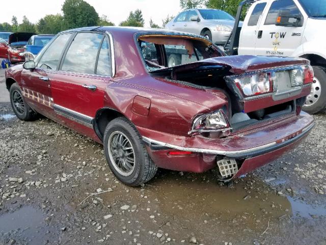 1G4HP52K0VH619602 - 1997 BUICK LESABRE CU BURGUNDY photo 3