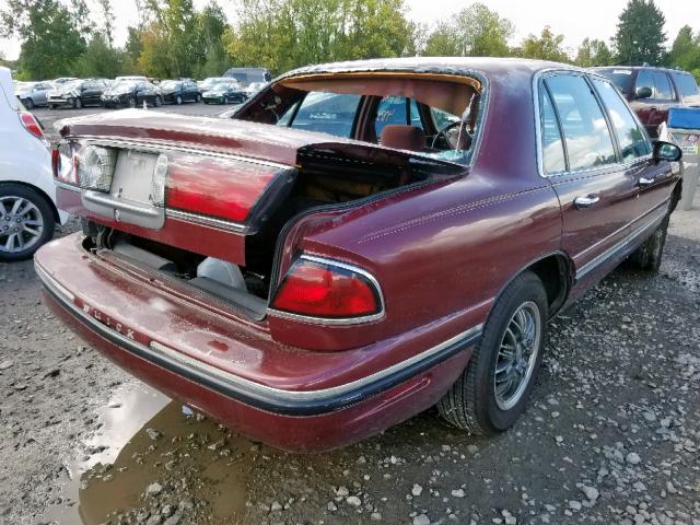 1G4HP52K0VH619602 - 1997 BUICK LESABRE CU BURGUNDY photo 4