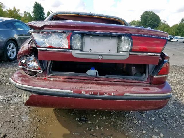 1G4HP52K0VH619602 - 1997 BUICK LESABRE CU BURGUNDY photo 9