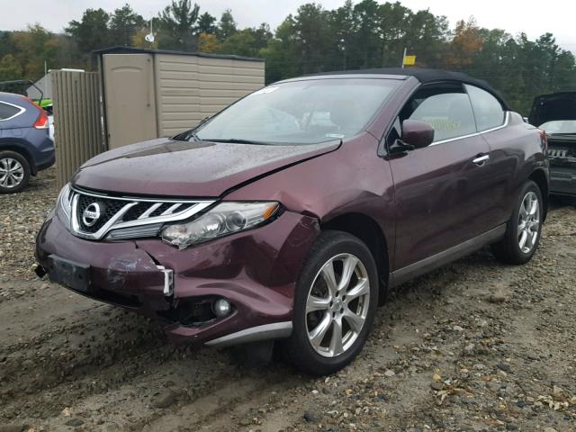 JN8AZ1FY3EW300556 - 2014 NISSAN MURANO CRO MAROON photo 2