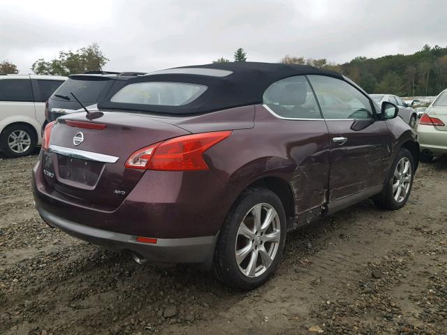 JN8AZ1FY3EW300556 - 2014 NISSAN MURANO CRO MAROON photo 4