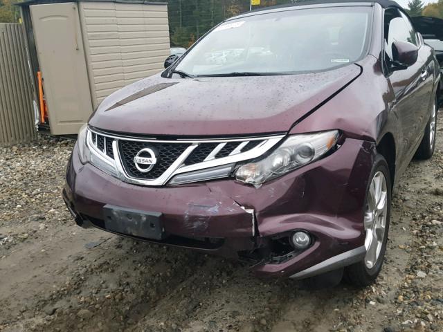 JN8AZ1FY3EW300556 - 2014 NISSAN MURANO CRO MAROON photo 9