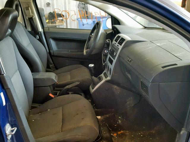 1B3HB48C69D149541 - 2009 DODGE CALIBER SX BLUE photo 5