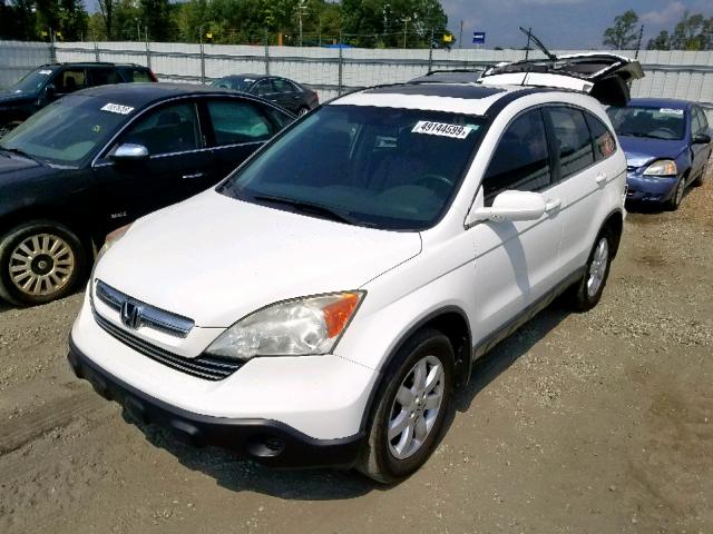 5J6RE48747L018991 - 2007 HONDA CR-V EXL WHITE photo 2