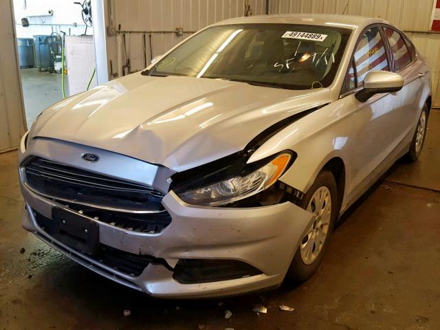 3FA6P0G73DR361761 - 2013 FORD FUSION S SILVER photo 2