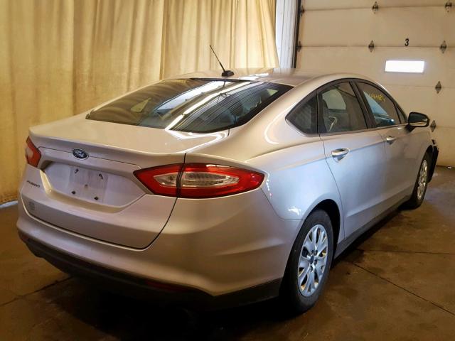 3FA6P0G73DR361761 - 2013 FORD FUSION S SILVER photo 4