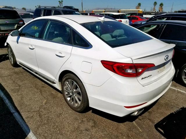 5NPE34AF8HH478155 - 2017 HYUNDAI SONATA SPO WHITE photo 3