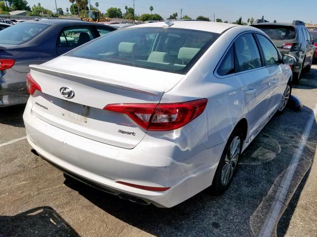 5NPE34AF8HH478155 - 2017 HYUNDAI SONATA SPO WHITE photo 4