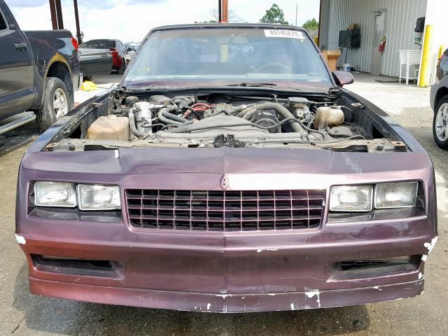 1G1GZ37G8GR120460 - 1986 CHEVROLET MONTE CARL PURPLE photo 10