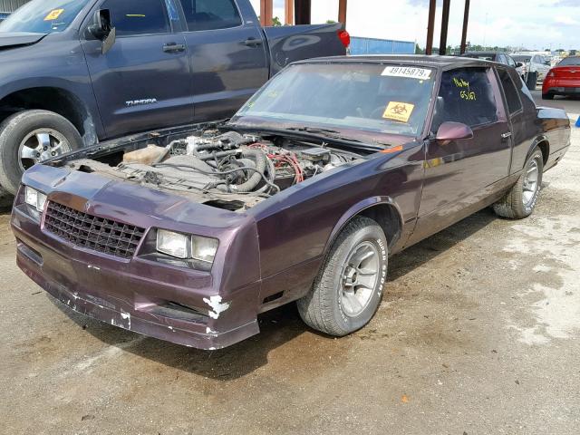 1G1GZ37G8GR120460 - 1986 CHEVROLET MONTE CARL PURPLE photo 2