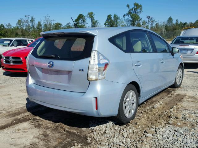 JTDZN3EU2C3135196 - 2012 TOYOTA PRIUS V BLUE photo 4