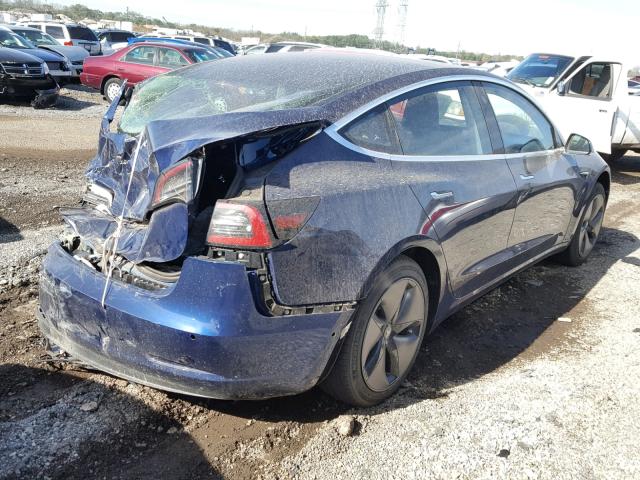 5YJ3E1EB5JF091915 - 2018 TESLA MODEL 3 BLUE photo 4