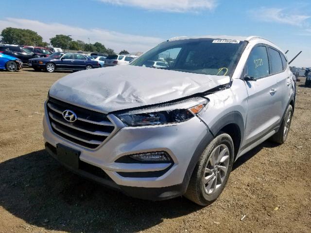 KM8J33A41JU604080 - 2018 HYUNDAI TUCSON SEL SILVER photo 2