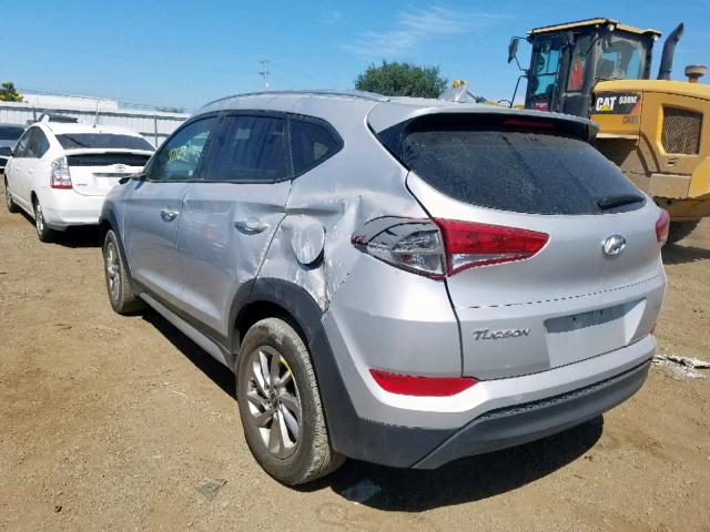 KM8J33A41JU604080 - 2018 HYUNDAI TUCSON SEL SILVER photo 3