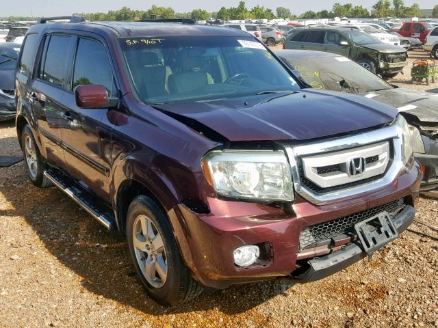 5FNYF4H55AB037847 - 2010 HONDA PILOT EXL PURPLE photo 1