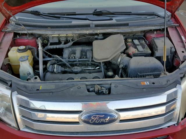 2FMDK48C07BA74492 - 2007 FORD EDGE SEL RED photo 7