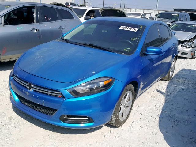 1C3CDFDH3FD247698 - 2015 DODGE DART SE AE BLUE photo 2