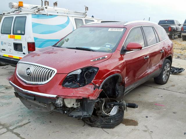 5GAKRDEDXCJ116758 - 2012 BUICK ENCLAVE MAROON photo 2