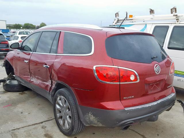 5GAKRDEDXCJ116758 - 2012 BUICK ENCLAVE MAROON photo 3