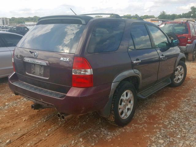 2HNYD18631H520304 - 2001 ACURA MDX TOURIN MAROON photo 4