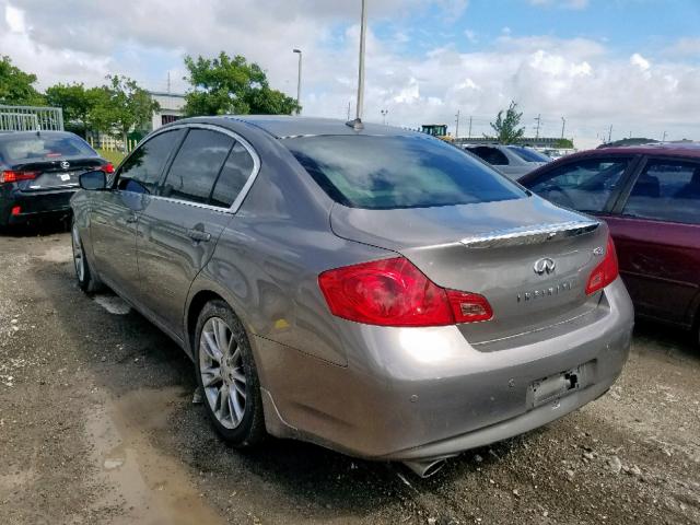 JN1CV6AP9BM508222 - 2011 INFINITI G37 BASE GOLD photo 3