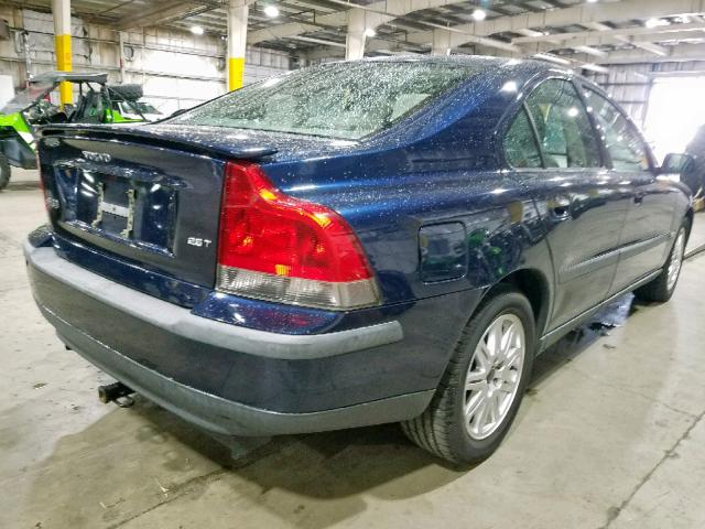 YV1RS59V942358487 - 2004 VOLVO S60 2.5T BLUE photo 4