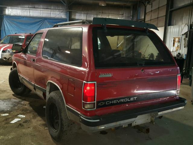 1GNCS18Z2N0111048 - 1992 CHEVROLET BLAZER S10 RED photo 3