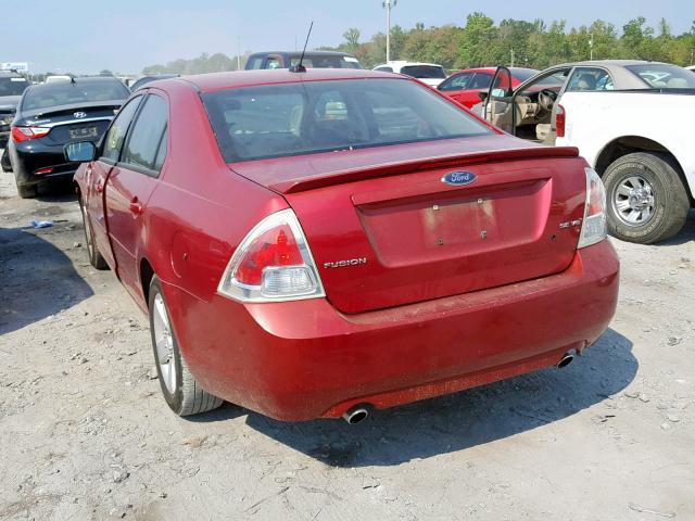 3FAHP07148R192148 - 2008 FORD FUSION SE MAROON photo 3