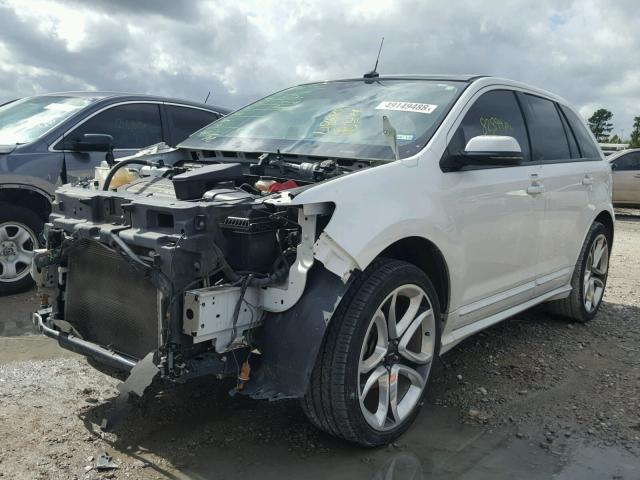 2FMDK3AK8DBA13348 - 2013 FORD EDGE SPORT WHITE photo 2