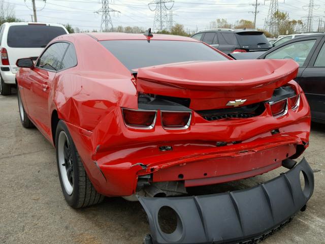 2G1FE1E30D9122544 - 2013 CHEVROLET CAMARO LS RED photo 3