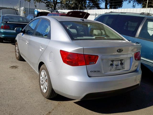 KNAFU4A25A5202324 - 2010 KIA FORTE EX SILVER photo 3