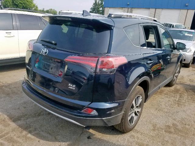 JTMRFREV8JD242219 - 2018 TOYOTA RAV4 ADVEN BLUE photo 4