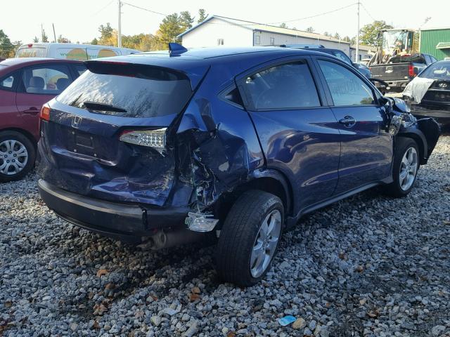 3CZRU6H53GM722580 - 2016 HONDA HR-V EX BLUE photo 4