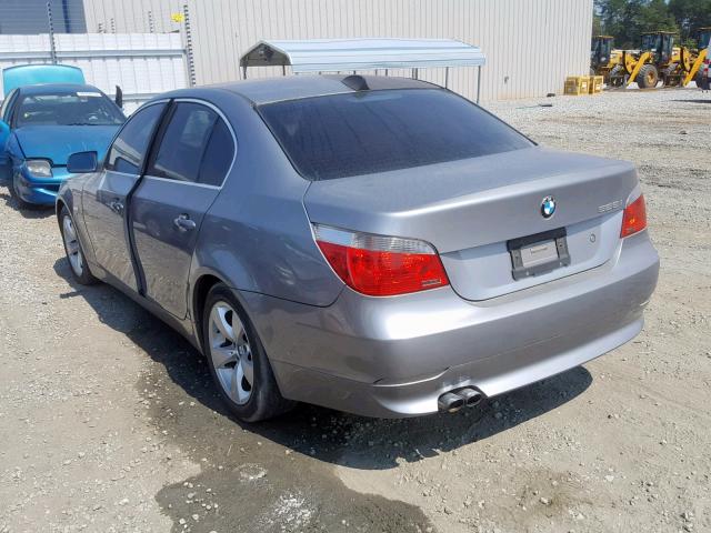 WBANE535X7CW61701 - 2007 BMW 525 I GRAY photo 3