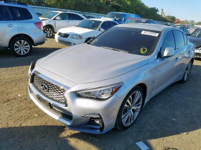 JN1EV7AR2JM438478 - 2018 INFINITI Q50 LUXE SILVER photo 2