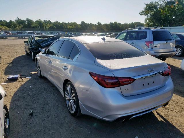 JN1EV7AR2JM438478 - 2018 INFINITI Q50 LUXE SILVER photo 3