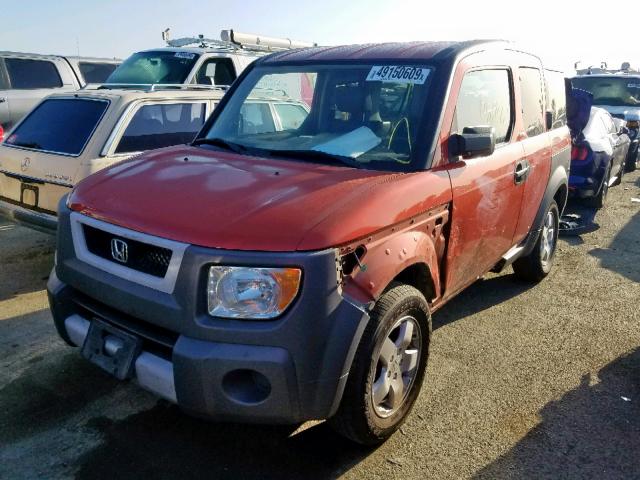 5J6YH28614L017601 - 2004 HONDA ELEMENT EX ORANGE photo 2