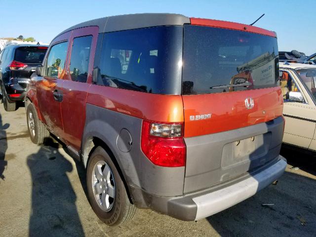 5J6YH28614L017601 - 2004 HONDA ELEMENT EX ORANGE photo 3